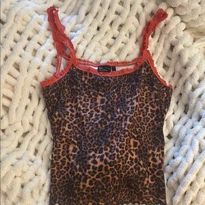 ASOS Red and Black Fitted Camisole Top